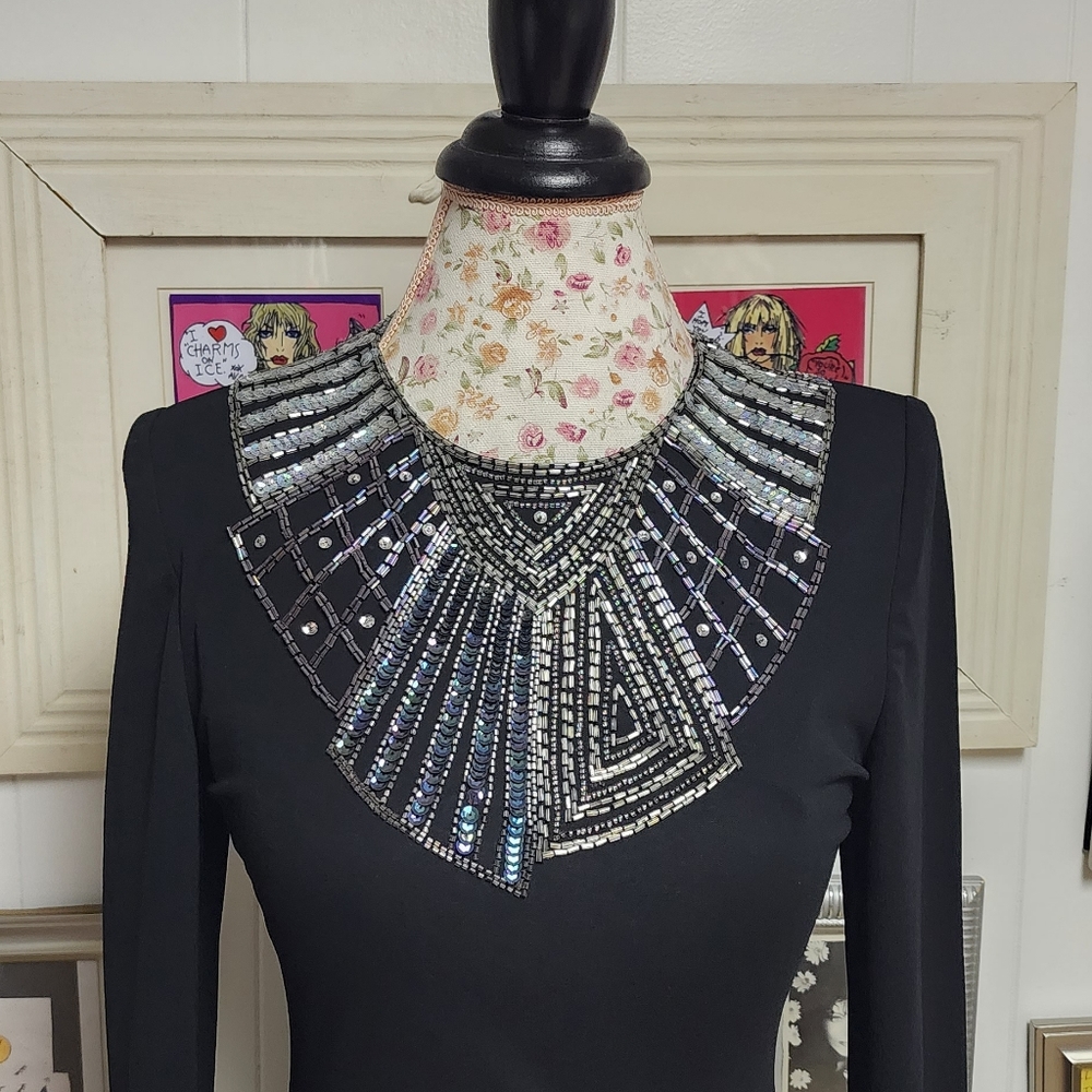Vintage Nuit beaded evening dress